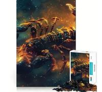Rompecabezas del Signo Zodiacal Escorpio de 1000 Piezas para Adolescentes Fortalece la Memoria, Calma y relajación Bordes de Calidad (50x75cm)