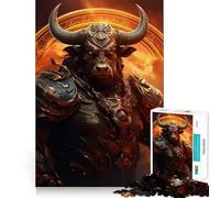 Rompecabezas del Signo Zodiacal Tauro, 1000 Piezas para Adultos, Juguete para ejercitar la Mente, Momento de Paz, Arte de Corte nítido, Coleccionable 38x52cm