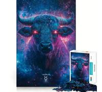 Rompecabezas del Signo Zodiacal Tauro de 1000 Piezas para Adolescentes Mejora la Memoria Divertido y Relajante Bordes Afilados 50x75cm
