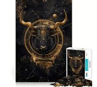 Rompecabezas del Signo Zodiacal Tauro para Adolescentes, 1000 Piezas, Juguete Inteligente, Juego Relajante, Corte Suave, Regalo increíble 50x75cm