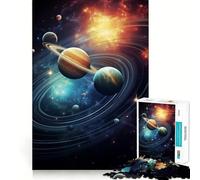 Rompecabezas del Sistema Solar de 1000 Piezas para Adolescentes, Juguete para ejercitar la Mente, Tiempo de convivencia, Pieza de colección de Arte de Corte preciso 38x26cm