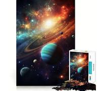 Rompecabezas del Sistema Solar de 1000 Piezas para Adolescentes Mejora la Memoria, diversión Relajante, Bordes precisos, Regalo Original 38x26cm