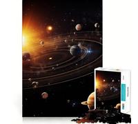 Rompecabezas del Sistema Solar de 1000 Piezas para Adolescentes Mejora la Memoria Divertido y Relajante Bordes Afilados 38x52cm