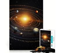 Rompecabezas del Sistema Solar para Adolescentes, 1000 Piezas, para Mejorar la Memoria, con Bordes limpios, 38x26cm