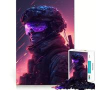 Rompecabezas del Soldado Cyberpunk de 1000 Piezas para Adultos, Juguete Que desafía la Mente, Ideal para Momentos de Paz, con Piezas de Arte coleccionables de Corte nítido 50x75cm