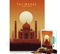 Rompecabezas del Taj Mahal de Agra para Adolescentes, 1000 Piezas, para Mejorar la Memoria, el Entretenimiento en casa, Bordes precisos, 38x26cm