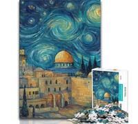 Rompecabezas del Taj Mahal de Noche para Adultos y Adolescentes, 1000 Piezas, Juego desafiante, Juguetes Cada Pieza es única Juego Familiar desafiante y Divertido 38x26cm