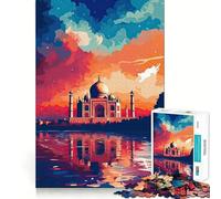 Rompecabezas del Taj Mahal en India para Adultos, 1000 Piezas, para estimular la Memoria, para Momentos acogedores, para armar, con diseño de la Lista de Deseos de Santa Claus 38x52cm