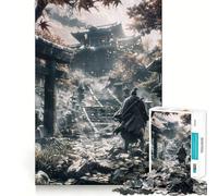 Rompecabezas del Templo Antiguo Samurai para Adolescentes, 1000 Piezas, Mejora la Memoria, Relajante, Divertido, Corte Premium, Regalo Elegante (50x75cm)