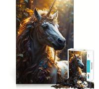 Rompecabezas del Unicornio Blanco de 1000 Piezas para Adultos Juguete para desarrollar la Habilidad y la concentración Corte preciso Regalo conmovedor 38x26cm
