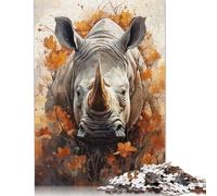 Rompecabezas del Unicornio de África, 100% cartón Reciclado, Rectangular, para Adultos y niños, 1000 Piezas (26 x 38 cm)