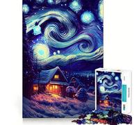 Rompecabezas del Universo de la Noche Estrellada, 1000 Piezas para Adultos, Juguete Inteligente para Jugar en Interiores, Corte preciso, Regalo Encantador 50x75cm