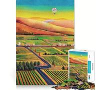 Rompecabezas del Valle de Napa para Adolescentes, 1000 Piezas, diseño Relajante y fácil de armar, Regalo clásico (50x75cm)
