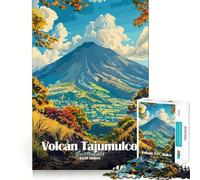 Rompecabezas del Volcán Tajumulco de Guatemala para Adultos 1000 Piezas Juego Think Boost Estructura de Encaje precisa fácil de Aprender diversión para Toda la Familia (38x52cm)