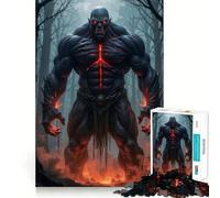 Rompecabezas Demonio musculoso en el Bosque Oscuro para Adultos, 1000 Piezas, Logic Boost Toy Group, Joy Premium Edge, Sorpresa de cumpleaños (50x75cm)
