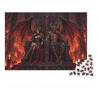 Rompecabezas Demonio Satán del Infierno 1000 Piezas, Regalo Dark Art