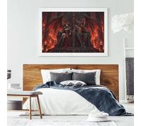 Rompecabezas Demonio Satán del Infierno 1000 Piezas, Regalo Dark Art