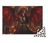 Rompecabezas Demonio Satán del Infierno 1000 Piezas, Regalo Dark Art