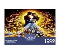 Rompecabezas desafiante de 1000 Piezas: Pareja Bailando con Vestido Dorado de Filigrana para Hombres y Mujeres, Rompecabezas para Adultos, Regalo para decoración de Pared, 38 x 26 cm (1000 Piezas)