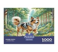 Rompecabezas desafiante y Estimulante de Pastor Belga Malinois: Collie Corriendo en un Campo Florido para Adultos y niños a Partir de 12 años (70 x 50 cm, 1000 Piezas)
