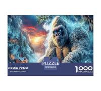 Rompecabezas desafiante Yeti en Invierno de 1000 Piezas - Gorila (Atardecer en la Jungla) para Hombres y Mujeres. Juego Familiar Divertido y desafiante 38 x 26 cm (1000 Piezas).