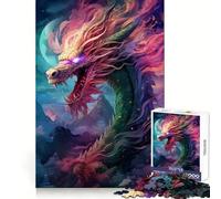 Rompecabezas Despertar a la Pesadilla del dragón de 1000 Piezas para adolescentesMejora la memoriaEscape tranquiloCorte de precisiónRegalo Original (50x75cm)