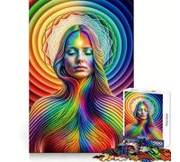 Rompecabezas Despertar en el Arcoíris de 1000 Piezas para adolescentesCreatividad, diversión fácil, Bordes precisosRegalo de Navidad (38x26cm)