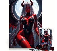 Rompecabezas Diablo Rojo con Alas, 1000 Piezas para Adolescentes, para Mejorar la Memoria, fácil de Usar, con Bordes limpios, Sorpresa navideña (38x52cm)