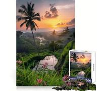 Rompecabezas difícil Amanecer Tropical sobre terrazas para Adultos, 1000 Piezas, Desarrollo Cerebral, diversión Tranquila, fácil de armar, Regalo Ideal (38x52cm)