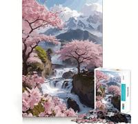 Rompecabezas difícil Árbol de Cerezo para Adultos 1000 Piezas Juguete de lógica Fina Diversión Tranquila Bordes limpios Regalo considerado (38x52cm)
