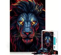 Rompecabezas difícil Cabeza de León Rojo para Adultos, 1000 Piezas, Juguete de lógica Pura, Actividad para el hogar, Corte Limpio, Bonito Regalo (50x75cm)