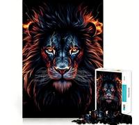 Rompecabezas difícil Cabeza de León Rojo para Adultos, 1000 Piezas, Juguete Que desafía la Mente, Entretenimiento Suave, Corte preciso, Regalo Memorable (38x52cm)