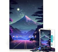 Rompecabezas difícil Camino de montaña Nocturno para Adultos, 1000 Piezas, ejercita la Mente, Divertido, con Bordes precisos, Regalo Creativo (38x52cm)