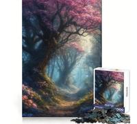 Rompecabezas difícil Camino en el Bosque Mágico para Adultos, 1000 Piezas, estimula la Memoria, Juego Relajante, Corte Premium, (50x75cm)