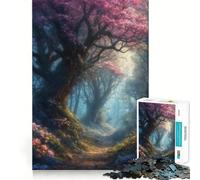 Rompecabezas difícil Camino en el Bosque Mágico para Adultos, 1000 Piezas, estimula la Memoria, Juego Relajante, Corte Premium, (50x75cm)