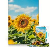 Rompecabezas difícil Campo de Girasoles para Adultos 1000 Piezas Juguete de lógica Vínculo Familiar Corte de precisión Sorpresa cálida 50x75cm
