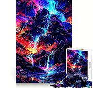 Rompecabezas difícil Cascada de neón para Adultos, 1000 Piezas, Think Toy, diversión Tranquila, Corte Limpio, Pieza de Arte Fino (50x75cm)