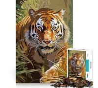Rompecabezas difícil Cazador de Tigres para Adultos, 1000 Piezas, Mejora la Memoria, Calma, Escape, Bordes Ajustados, 50x75cm