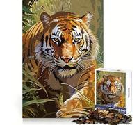 Rompecabezas difícil Cazador de Tigres para Adultos, 1000 Piezas, Mejora la Memoria, Calma, Escape, Bordes Ajustados, 50x75cm