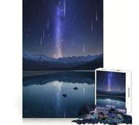 Rompecabezas difícil Cielo Nocturno sobre Lago de montaña para Adultos, 1000 Piezas, estimula la Memoria, Juego Relajante, Corte Premium, (38x52cm)