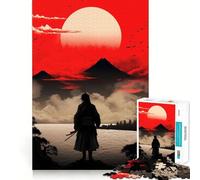 Rompecabezas difícil Cielo Rojo para el Samurai para Adultos, 1000 Piezas, Juguete Intelectual, Tiempo Acogedor, Corte de Calidad, (38x52cm)