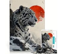 Rompecabezas difícil con diseño de Leopardo de Las Nieves para Adultos, 1000 Piezas, Juguete de lógica Pura, Actividad para el hogar, Corte Limpio, Bonito Regalo (38x52cm)