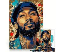 Rompecabezas difícil con Retrato de Nipsey Hussle para Adultos, 1000 Piezas, Memory Lift, fácil de armar, Ideal para el Ocio, Regalo artístico (38x52cm)