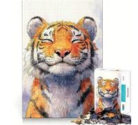 Rompecabezas difícil con Retrato de Tigre Sonriente para Adultos, 1000 Piezas, Juguete de lógica Pura, Actividad para el hogar, Corte Limpio, Bonito Regalo (50x75cm)