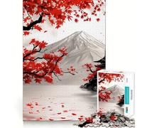 Rompecabezas difícil de 1000 Piezas con Tinta Japonesa roja y Negra Estilo samurái para Adultos Juguete de Habilidad para Toda la Familia Arte Coleccionable de Corte preciso (38x26cm)