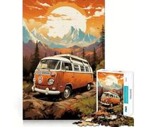 Rompecabezas difícil de 1000 Piezas de autobús VW Retro para Adultos, Ideal para Jugar en Familia (38x26cm)