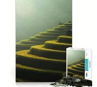 Rompecabezas difícil de 1000 Piezas de los Campos de arroz de Mu Cang Chai, Vietnam, para Adultos Ideal para Relajarse y armar (50x75cm)