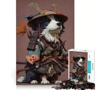 Rompecabezas difícil de 1000 Piezas Guerrero Perro Samurai para Adultos Juguete Intelectual Tiempo de Juego Acogedor Corte de Calidad (38x52cm)