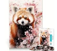 Rompecabezas difícil de Acuarela de Panda Rojo para Adultos, 1000 Piezas, Juego de Habilidad, Tiempo en Familia, Arte de Corte preciso, Coleccionable (38x52cm)