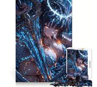 Rompecabezas difícil de Anime Angel Warrior con Espada para Adultos, 1000 Piezas, Mejora la Memoria, Tiempo Bien invertido, Bordes limpios, (38x26cm)